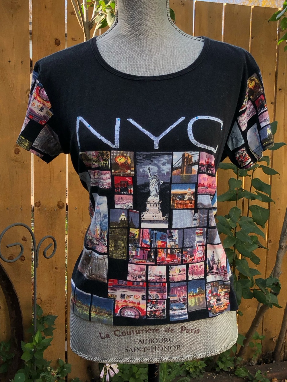 Y2K Vintage Miss Nikky Bold NYC Travel Graphic Tee Size L